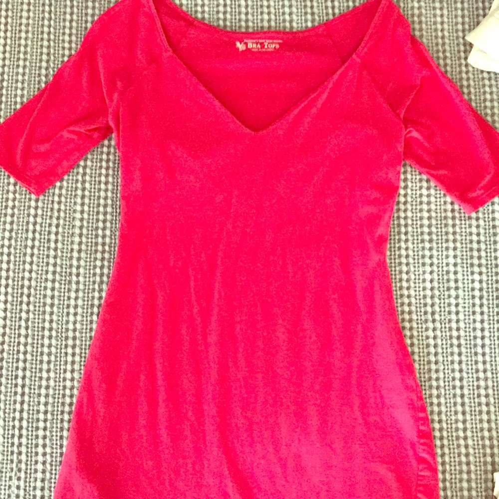Red mini dress